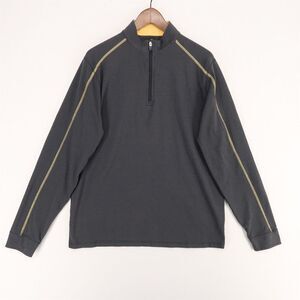 Tasc Carrollton 1/4 Zip Pullover‎ Mens Medium Gray Lightweight Bamboo